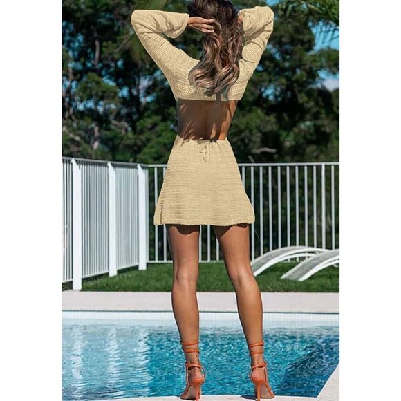 NWT LILLUSORY Swim Cover Up for Women Swimsuit Coverup Sexy Beach Crochet Dress - Picture 3 of 12